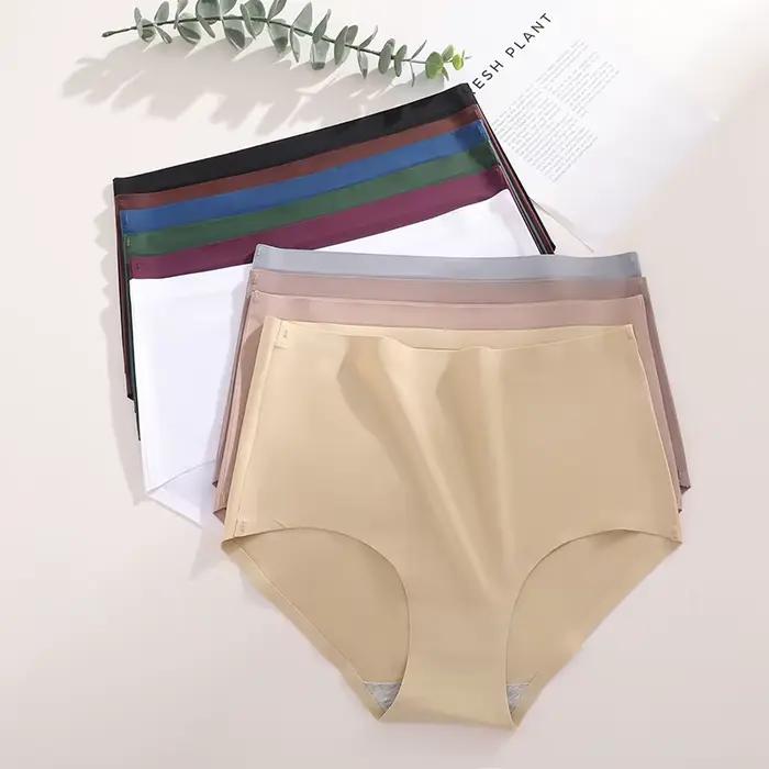 FINETOO 5 pièces culottes pour femmes sous-vêtements sans couture slips invisibles taille haute couverture complète respirant évacuant l'humidité sous-vêtement