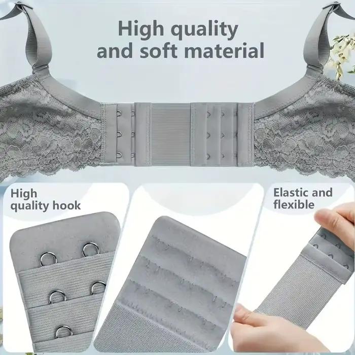 4 pièces extensions de soutien-gorge 2 crochets/3 crochets/4 crochets rallonge de sangle de soutien-gorge élastique sangle d'extension de soutien-gorge pour les femmes grande taille doux et confortabl