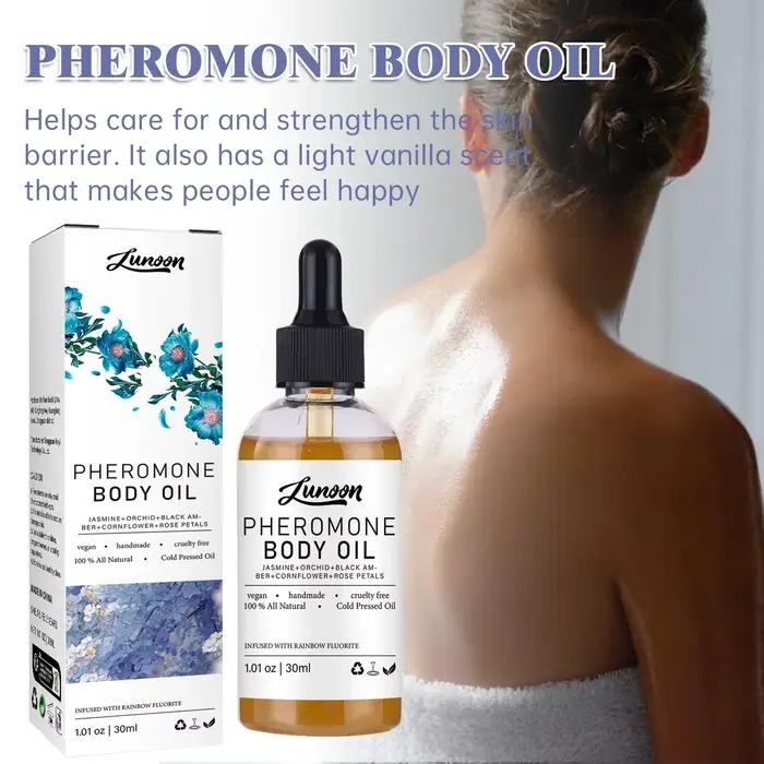 LUNOON 30 ml d'huile corporelle au phéromone, hydratation profonde et nourrissant pour la peau, soin hydratant non gras pour le corps