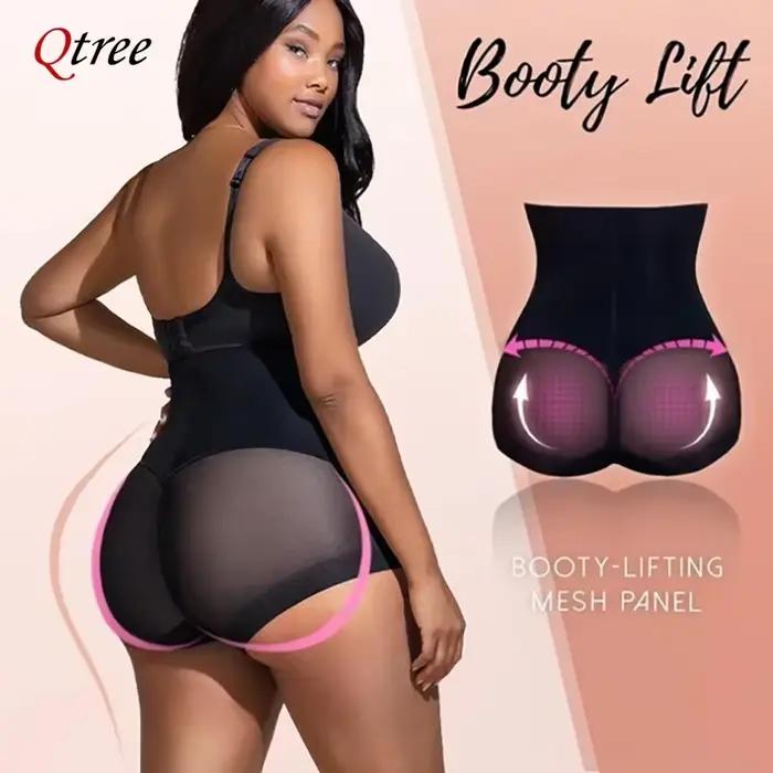 Qtree Compression croisée Abs façonnage pantalon post-partum ventre vêtement ventre Tuck taille haute contrôle bout à bout pour les femmes mince
