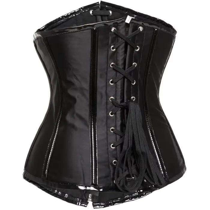 Ceinture rouge avec fermeture éclair pour femme, Corset désossé, Steampunk vintage, Underbust, Vêtements gothiques sexy, Corselet, Entraîneur de taille médiéval