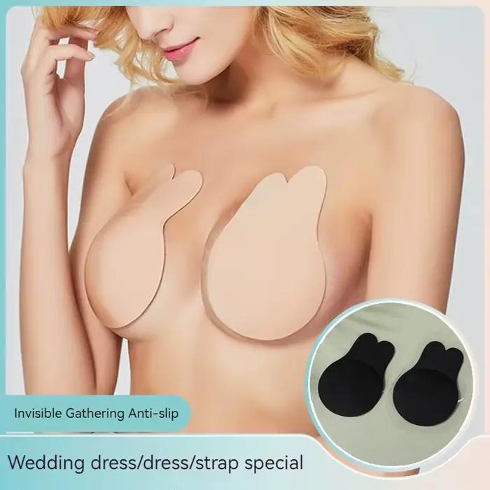 Coussinets de soutien-gorge en silicone auto-adhésifs pour femmes, couverture de soutien-gorge invisible sans bretelles, bande collante réutilisable, soutiens-gorge push-up