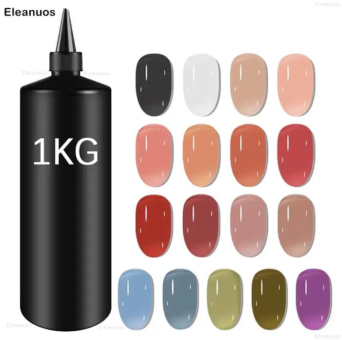 Eleanuos veľkoobchod 1 kg bez utierky vrchná vrstva Super kvalita namáčanie UV LED gélová základňa gumená náplň matný