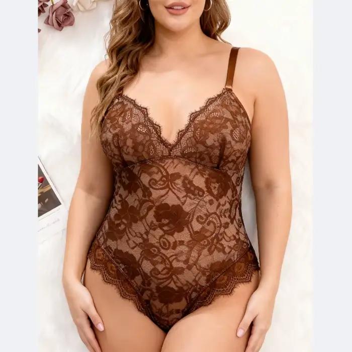 Lingerie veľkosti L, sexy čipkovaná kombinéza