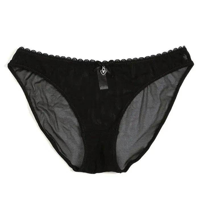 YBCG Sexy čierna ženská podprsenka z čipky a sieťoviny