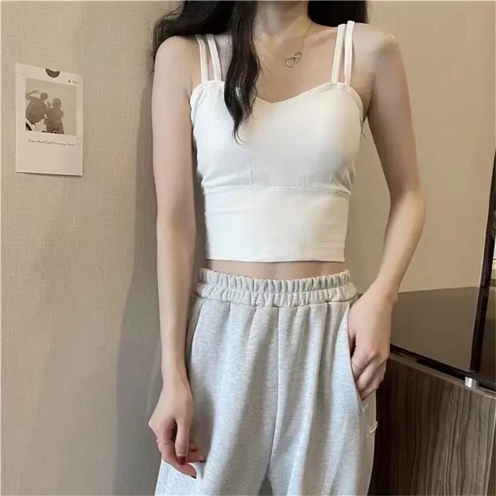 Soutien-gorge tubulaire en coton pour femmes, sous-vêtements à bretelles, beau haut précieux, soutien-gorge confortable sans couture, soutien-gorge de sport féminin, Y-Top