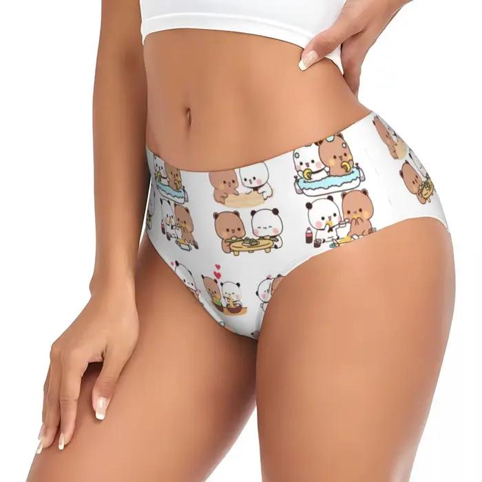 Culottes de couple Panda Bear et Brownie True Love Bubu Dudu pour femmes, sous-vêtements respirants, cadeaux de saint-valentin