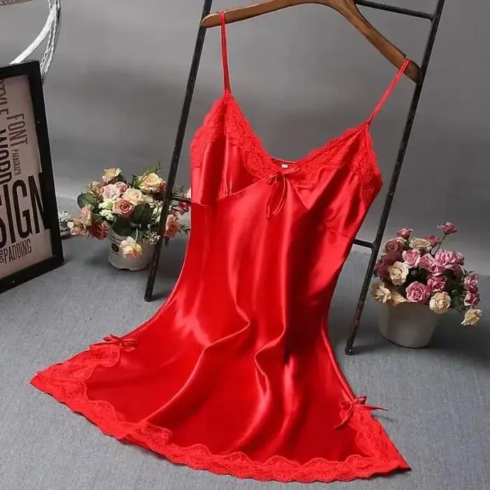 Sexy čipkovaná patchworková camisola lingerie nočná košeľa svadobné šaty nočné oblečenie