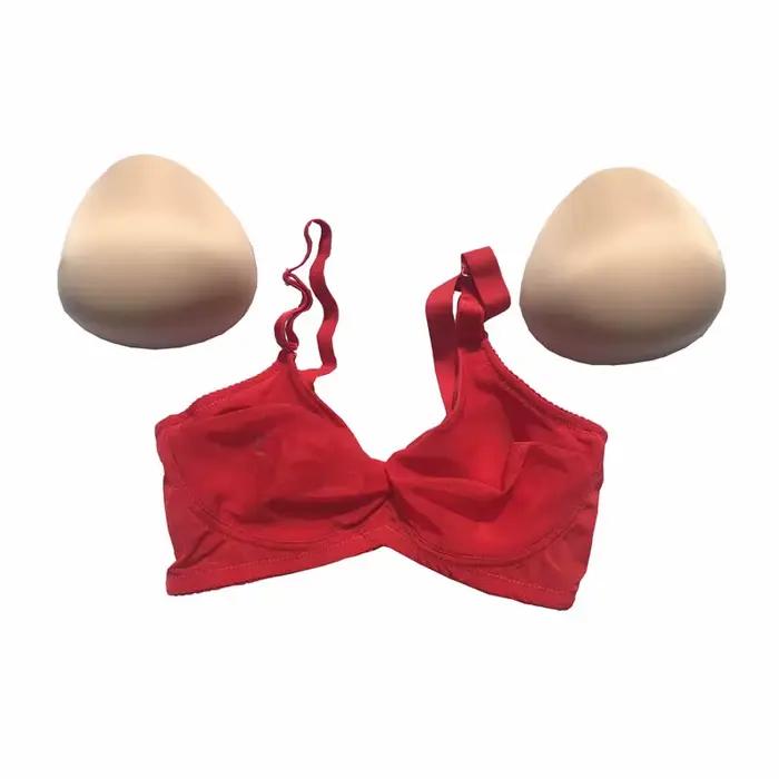 Ensemble de soutien-gorge transparent et une paire en éponge, formes mammaires, sous-sein
