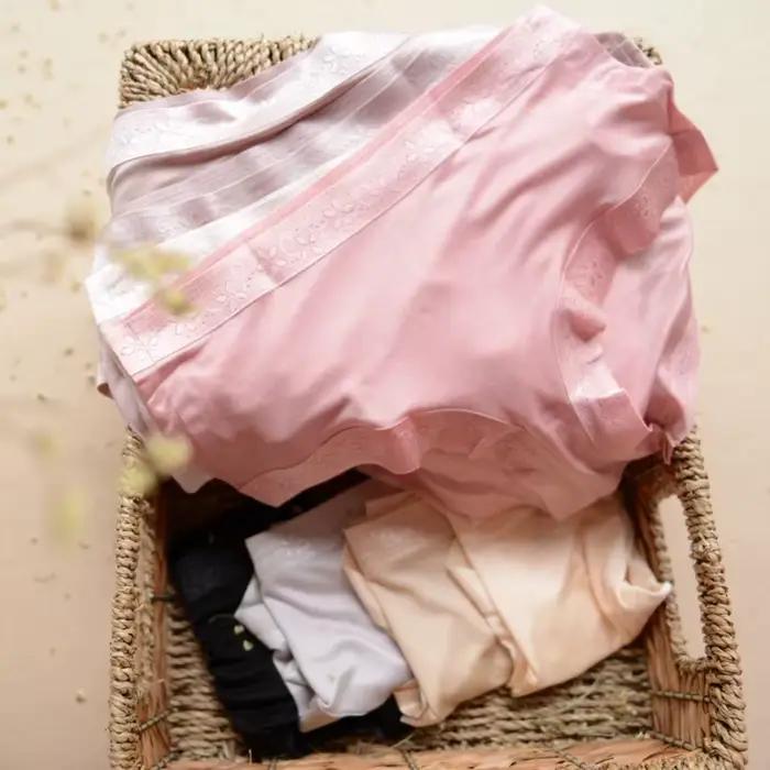 SuyaDream femmes 100% soie naturelle sans couture culotte taille moyenne Boxer sous-vêtements de santé 2025 rose nu noir