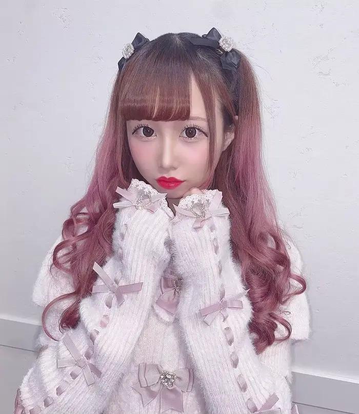 Japonský štýl roztomilý mäkký odnímateľný motýlik kožušina dlhé rukávy tenký sveter jeseň a zima Lolita dievča