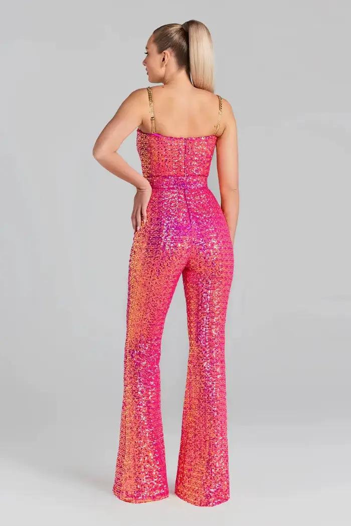 VC – luxusné zlaté trblietavé body pre ženy