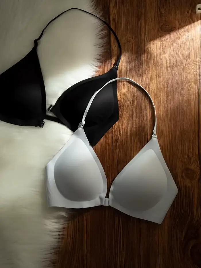 Soutien-gorge Halter d'été fin et respirant pour femme, dos nu, lingerie push-up, anti-affaissement, avec maintien latéral, tailles 32-38