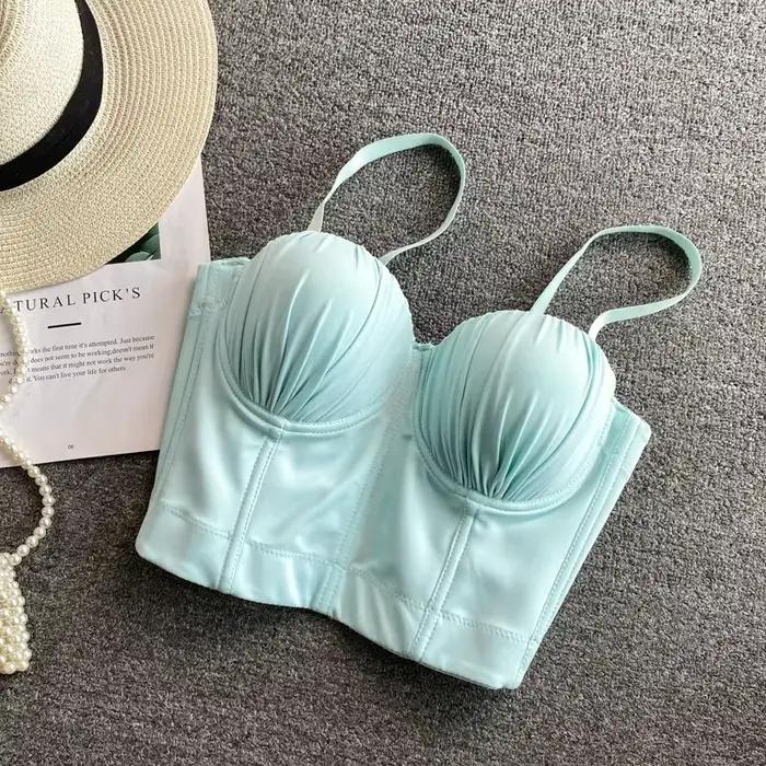 Novinka pre ženy Bustier podprsenka 2025 módne leto pevná nastaviteľná ramienka Push up Bralet Sexy oblečenie nočný klub tielko topy
