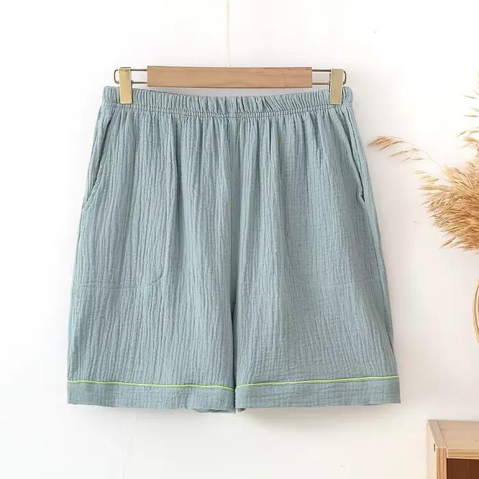 Pantalon de pyjama en pansement de coton pur pour femmes, vêtements de nuit d'été, shorts pour femmes, vêtements de nuit pour femmes, pantalons pour la maison, nouveau