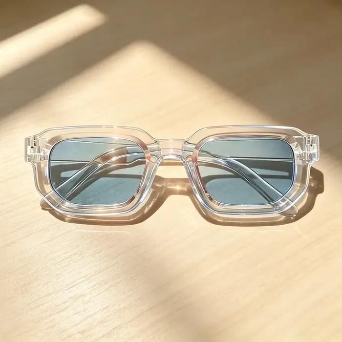 6 kusov/sada Dámske Vintage Obdĺžnikový rám Slnečné okuliare Móda Retro