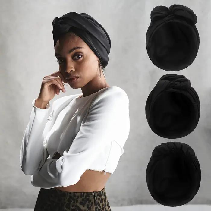 Moslimský šál čiapka bavlnený čelenka africký elegantný retro turban pre dámy čiapky moslimské