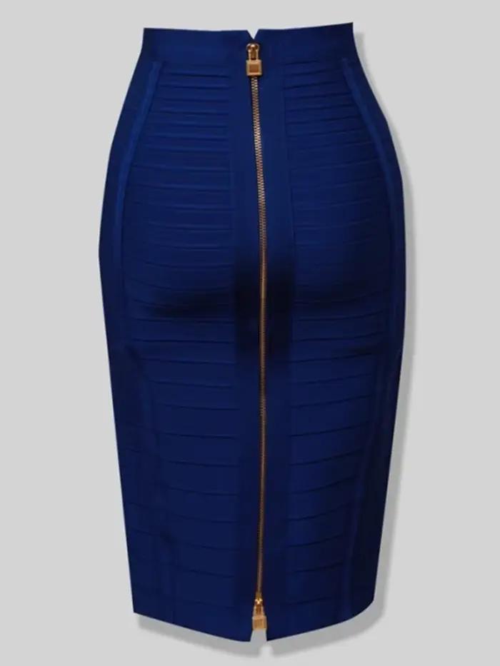16 farieb Sexy pevný zips Oranžová modrá čierna červená ceruzková sukňa pre ženy elastická priliehavá leto XL XXL