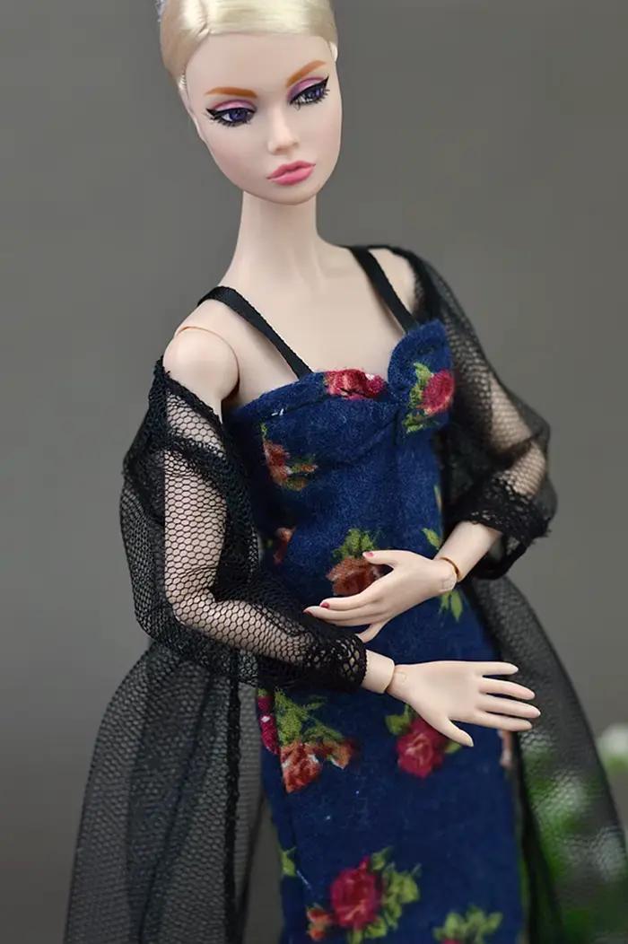 Ensemble pyjama en dentelle pour poupées Barbie, vêtements de nuit, lingerie, robes longues, accessoires beurre, jouets pour enfants, 2 pièces