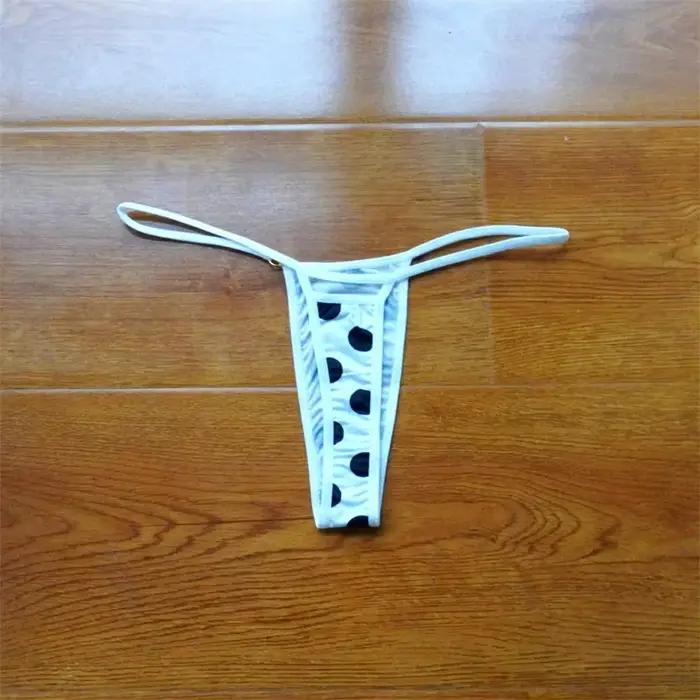 String à imprimé léopard pour femmes, sous-vêtements sexy, monocouche, sans couture, motif multiple, dos en T, M/L