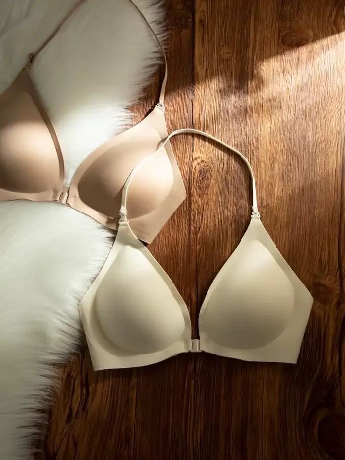 Soutien-gorge Halter d'été fin et respirant pour femme, dos nu, lingerie push-up, anti-affaissement, avec maintien latéral, tailles 32-38