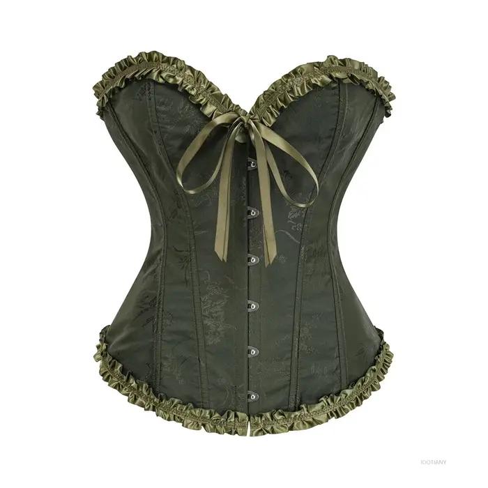 Corset femme Top Palace Cosplay Sexy dentelle froncé Corset Corset brocart rétro Renaissance serré ventre façonnant vêtement