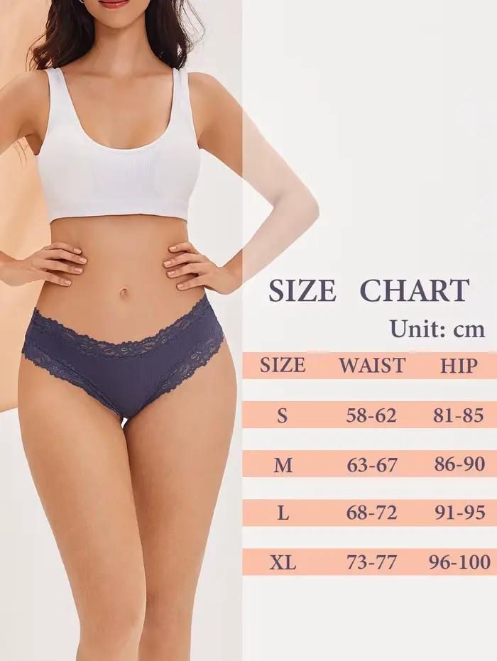Dámske bavlnené nohavičky Sexy čipka kvetinová spodná bielizeň priedušné dievčatá rebrované nízky pás slipy pohodlné Bikini jednofarebné