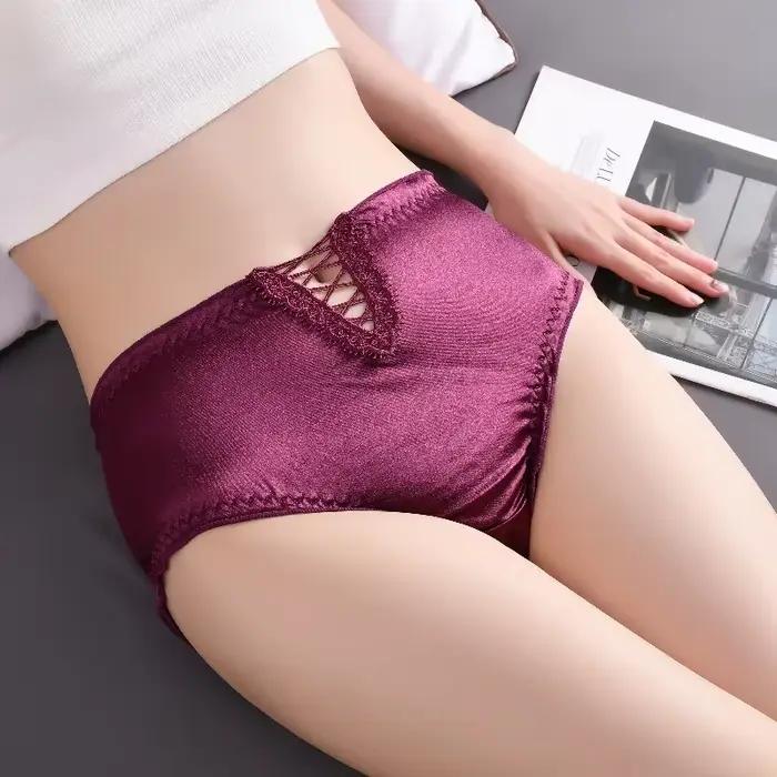 Hodvábny saténový sexy ženský nohavičkový špičkový slip