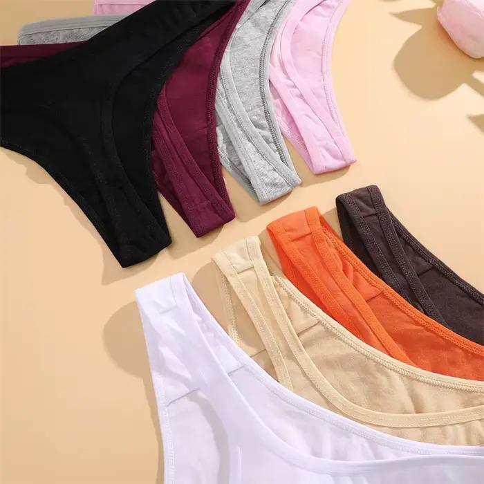 Culotte de sport finetoo en coton tricoter pour femmes basse taille tangas élégantes occasions spéciales confort quotidien