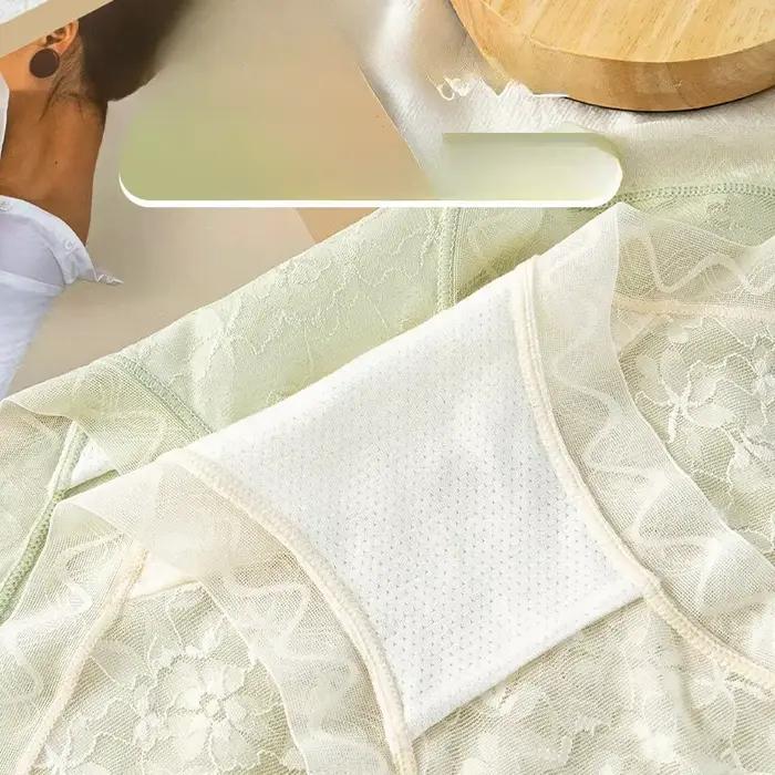 Culotte femme dentelle sexy pur désir taille moyenne dentelle super élastique respirant nu sans couture doux slips femme