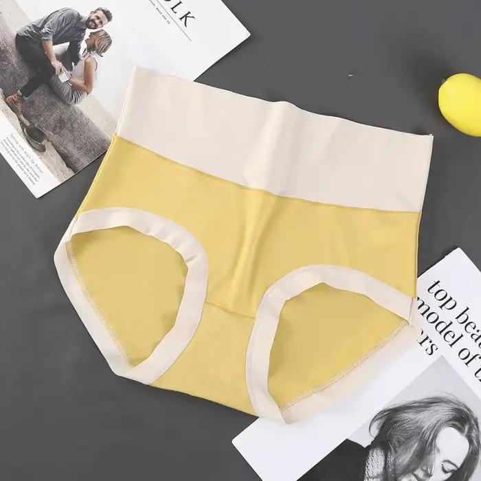 Culotte femme 6 pièces Modal taille haute ventre Tuck Triangle pantalon adolescentes grande taille confortable Triangle culotte