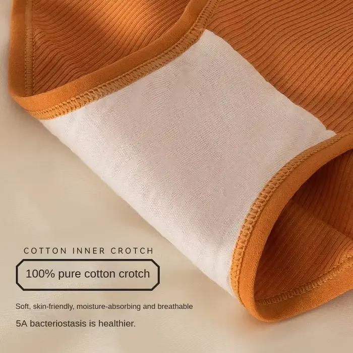 Lot de 3 culottes pour femmes en coton doux, sous-vêtements intimes tendance, couvrant les hanches, respirants, sexy, contrastés, style sport