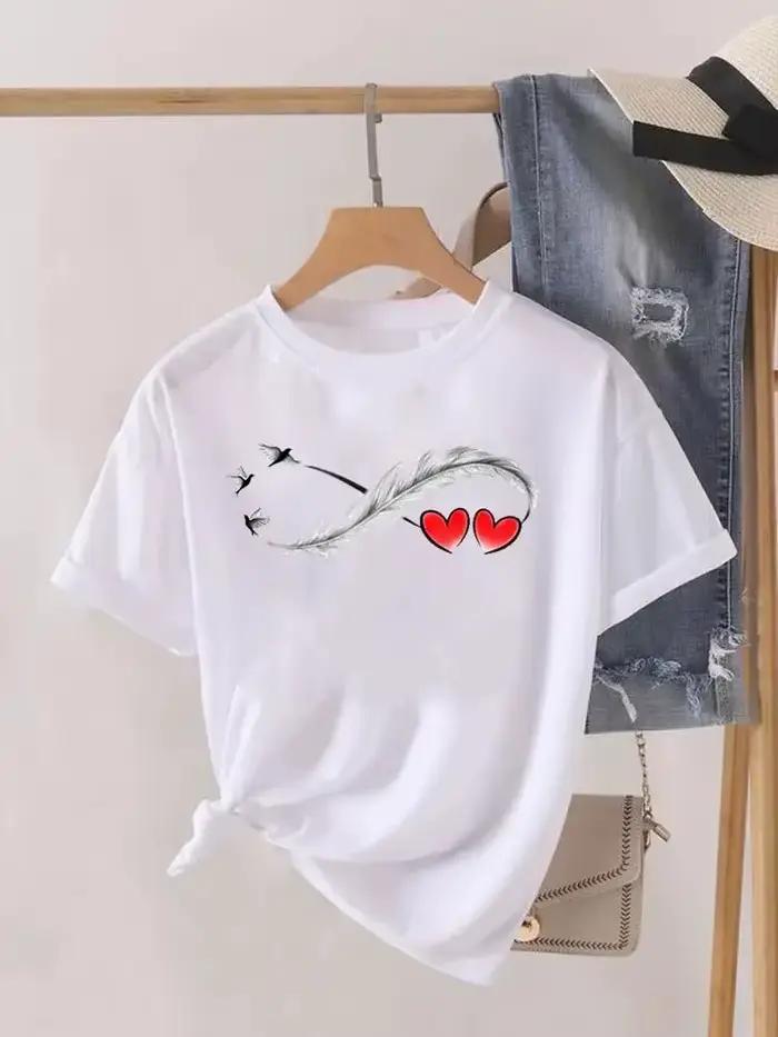 Grafické tričko s krátkym rukávom pre ženy