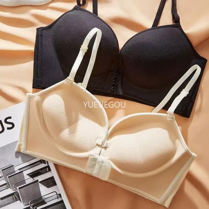 Soutien-gorge push-up à fermeture frontale extrême de 10 cm – Col licou rembourré ultra épais pour petite poitrine, lingerie sexy plongeante profonde