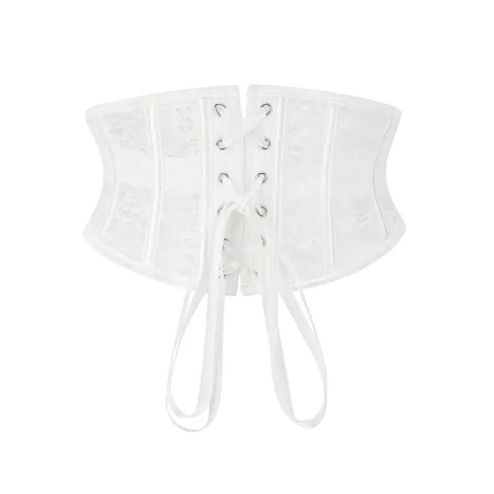 Femmes taille formateur Corsets minceur Shaper corps ceinture grande taille noir dentelle florale court torse sous le buste Bustiers Corsets