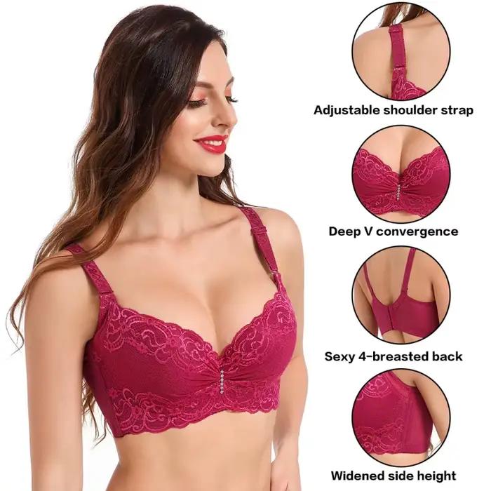 Sexi čipkovaná podprsenka pre ženy vo veľkých veľkostiach