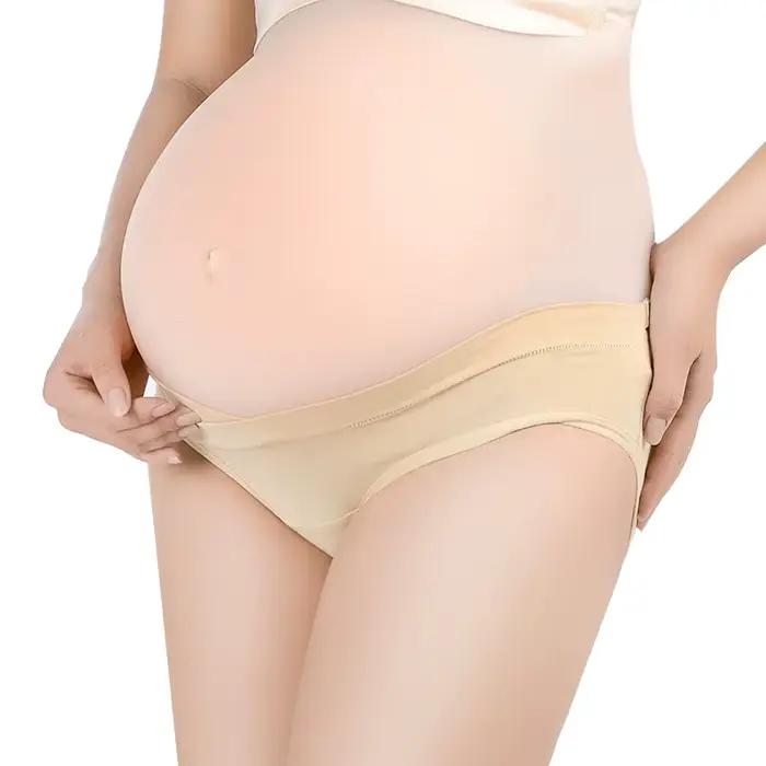 Sous-vêtements de maternité en coton pour femmes enceintes, culotte post-partum sous bosse, culotte de soutien du ventre douce en forme de V, respirante