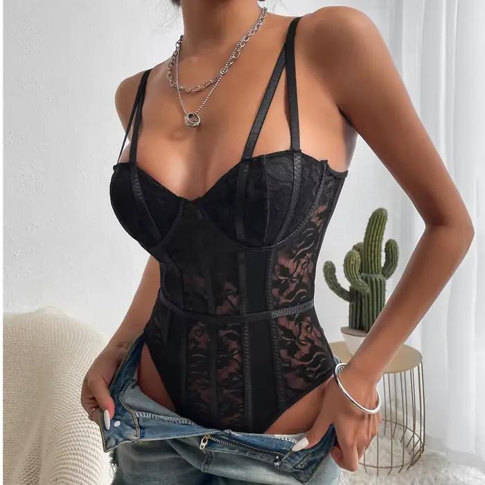 Sexy čipkovaný body pre ženy