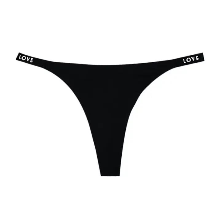 Culotte en soie glacée de couleur unie, taille basse, entrejambe en coton pour femmes, Lingerie féminine, slip sans couture pour filles