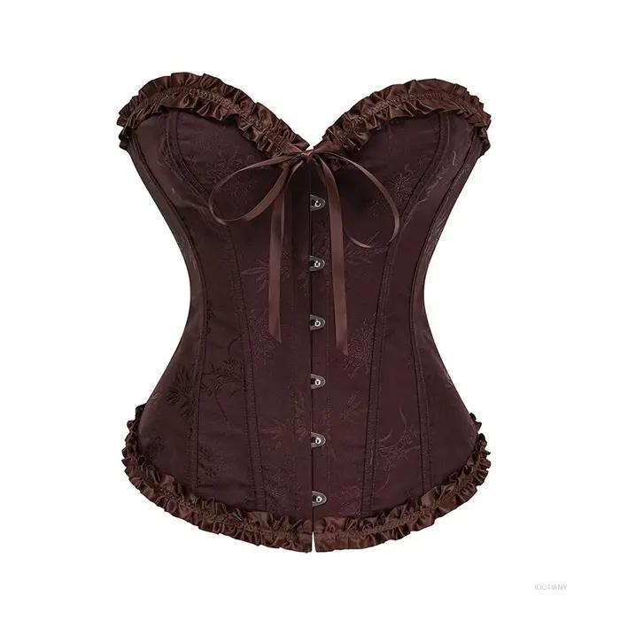 Corset femme Top Palace Cosplay Sexy dentelle froncé Corset Corset brocart rétro Renaissance serré ventre façonnant vêtement