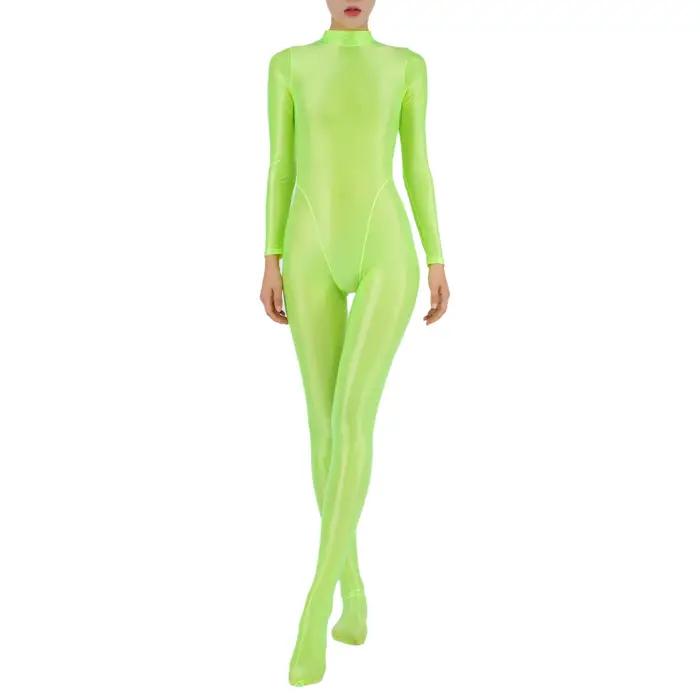 Combinaison complète pour femmes, collants de sport, de gymnastique, de Yoga, à manches longues, une pièce, couleur unie, vêtements de sport en forme de corps