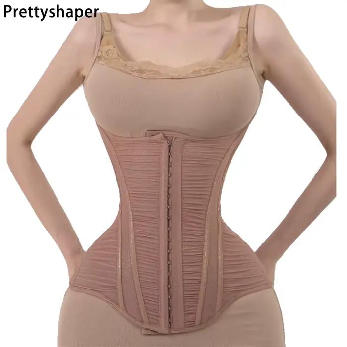 Corset sous le buste pour femmes, entraîneur de taille allongée, désossé en acier, hauts façonnant le ventre, contrôle du corps de luxe