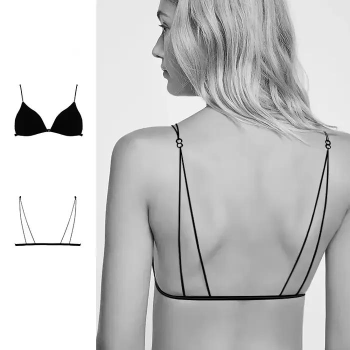 Soutien-gorge de Style français pour femmes et filles, poitrine enveloppée, sangle d'épaule réglable, Sexy, boucle unique, haut tubulaire en Satin, sous-vêtements, Lingerie