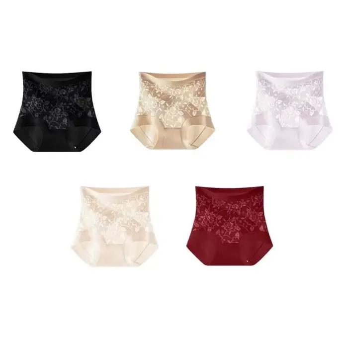 Culotte gainante post-partum Jacquard à motif floral, taille haute, sans couture, amincissante, contrôle du ventre