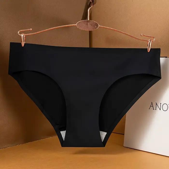 TrowBridge 3 pièces/ensemble couleurs unies culottes pour femmes sous-vêtements respirants sans couture soie Satin Sexy culotte mince confortable Lingerie offre spéciale