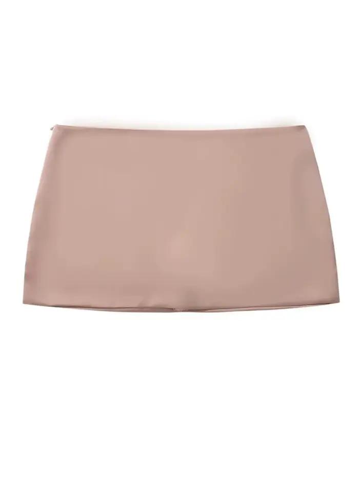Sister Pure Desire Sexy taille basse pantalons de sécurité Anti Satin pain hanche demi-longueur jupe courte Skorts 2025 nouveau 4N63