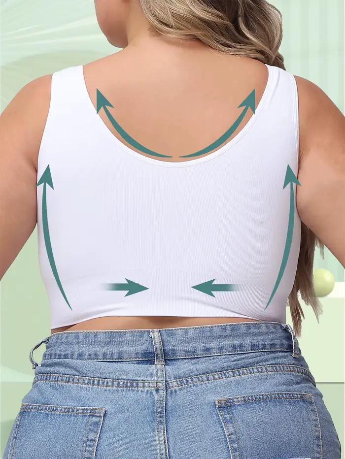 Soutien-gorge femme grande taille avec ascenseur et prévention du affaissement, façonnant et support pour le buste latéral, confortable sans support en fil.