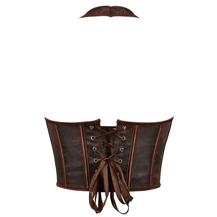 Corset Sexy avec sangle, Bustier grande taille pour femmes, broderie de fleurs, surbuste, torse court, Lingerie Vintage à la mode