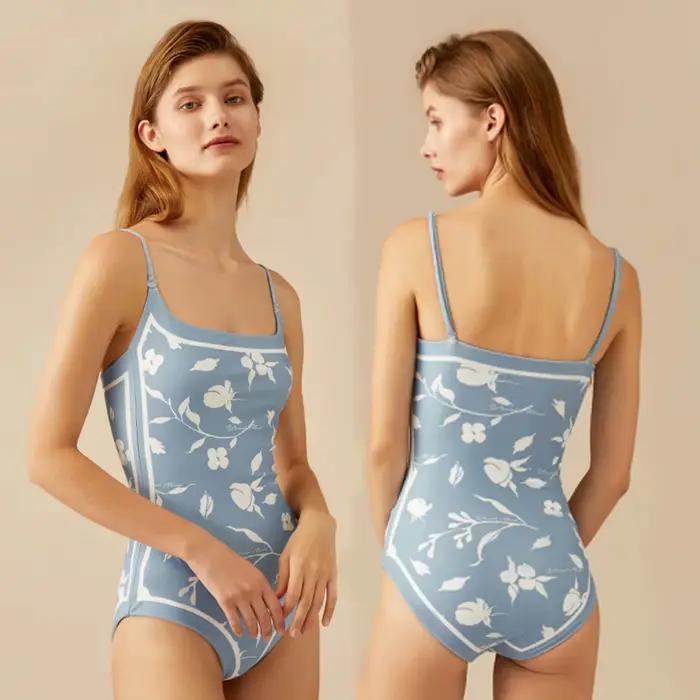 Maillot de bain une pièce tubulaire bustier en polyester coton elasthanne pour femmes occasions estivales nage baignade plage