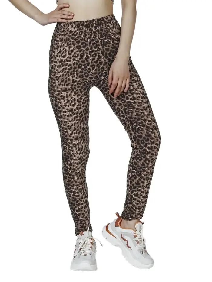 Nouveau motif léopard à rayures colorées, sous-vêtement Sexy à 9 points pour femmes, à la mode et au roman